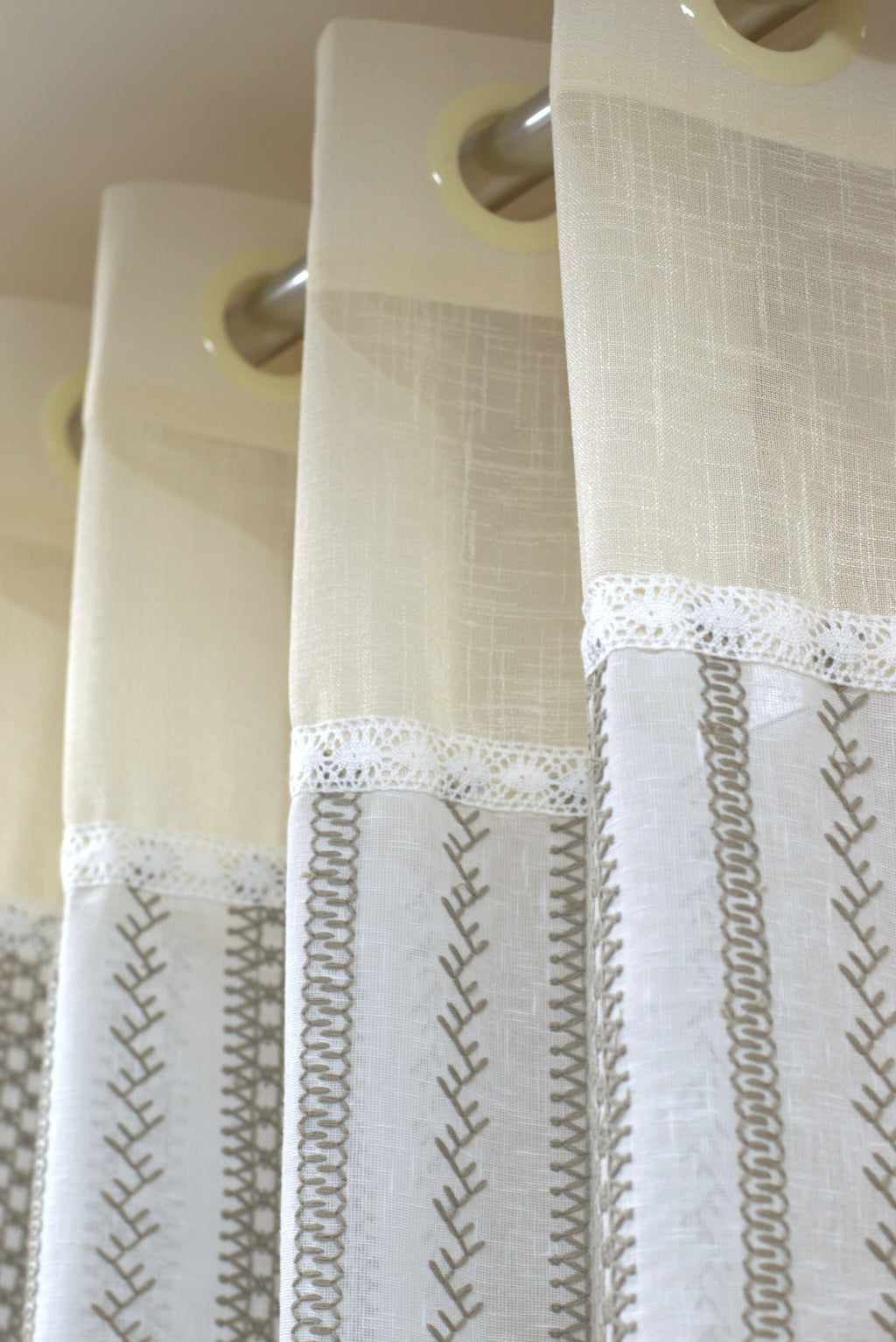 Semi Linen Door Curtain 4x7 ft – Textured Fabric for Living Room & Bedroom | Nushio