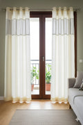 4×7 Semi Linen Door Curtain - Textured Fabric for Home Décor - Main Product Image - Linen - Nushio