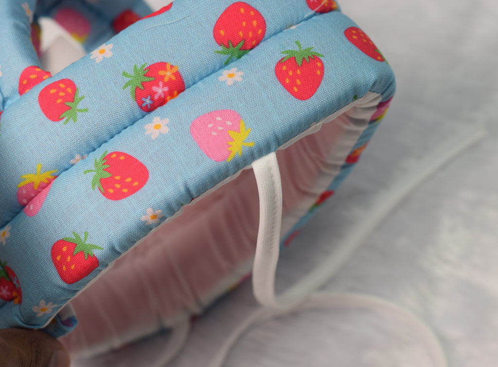 Baby Safety Helmet – Head Protector (Strawberry Print) | Nushio