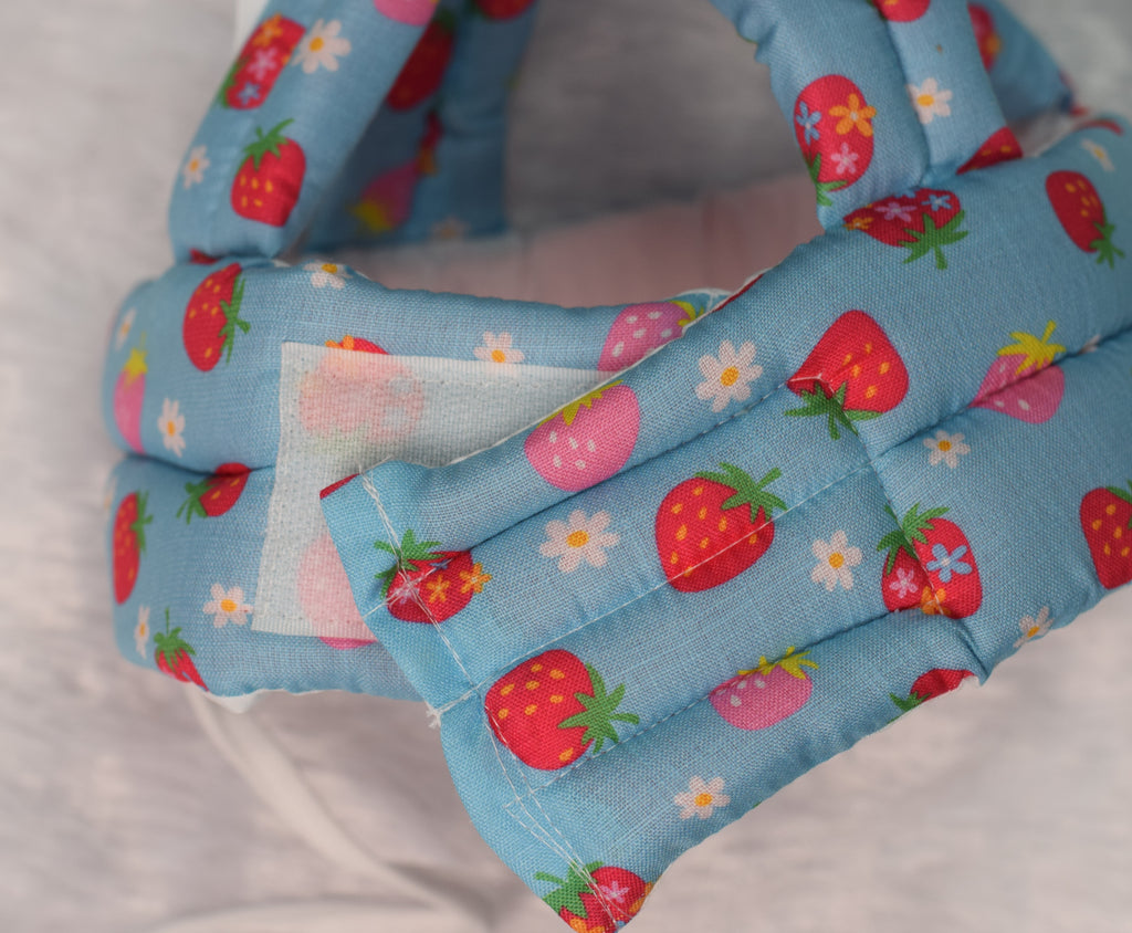 Baby Safety Helmet - Head Protector (Strawberry Print) - View 3 - Nushio