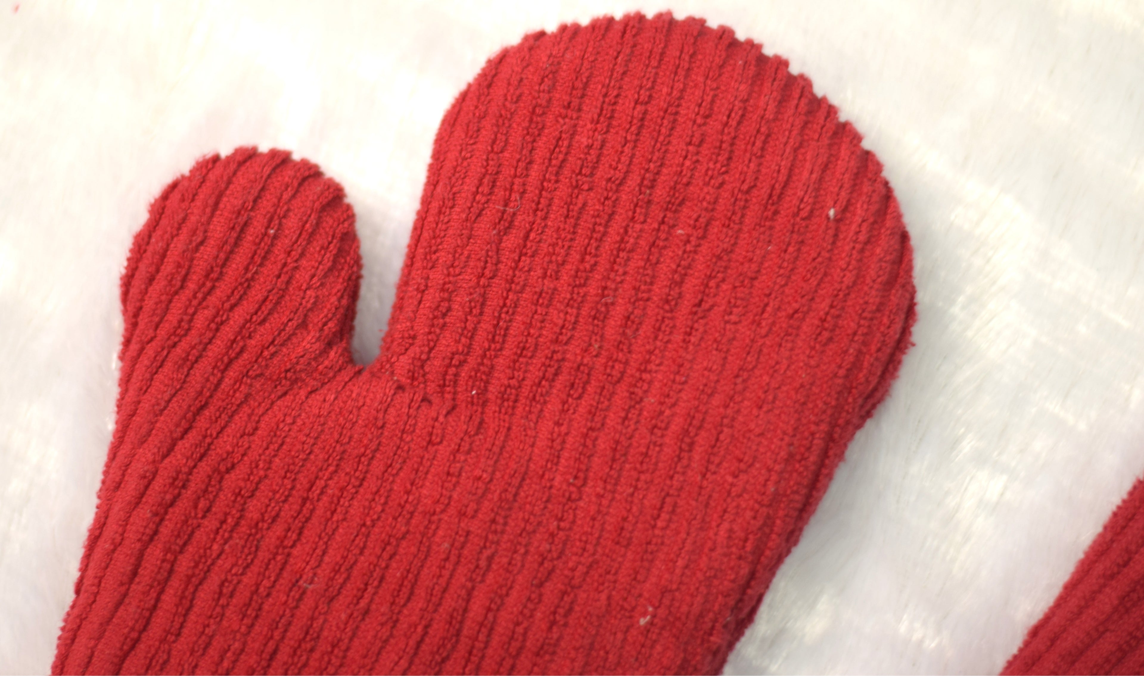 Red Cotton Oven Gloves - Kitchen Mitts (Set of 2)