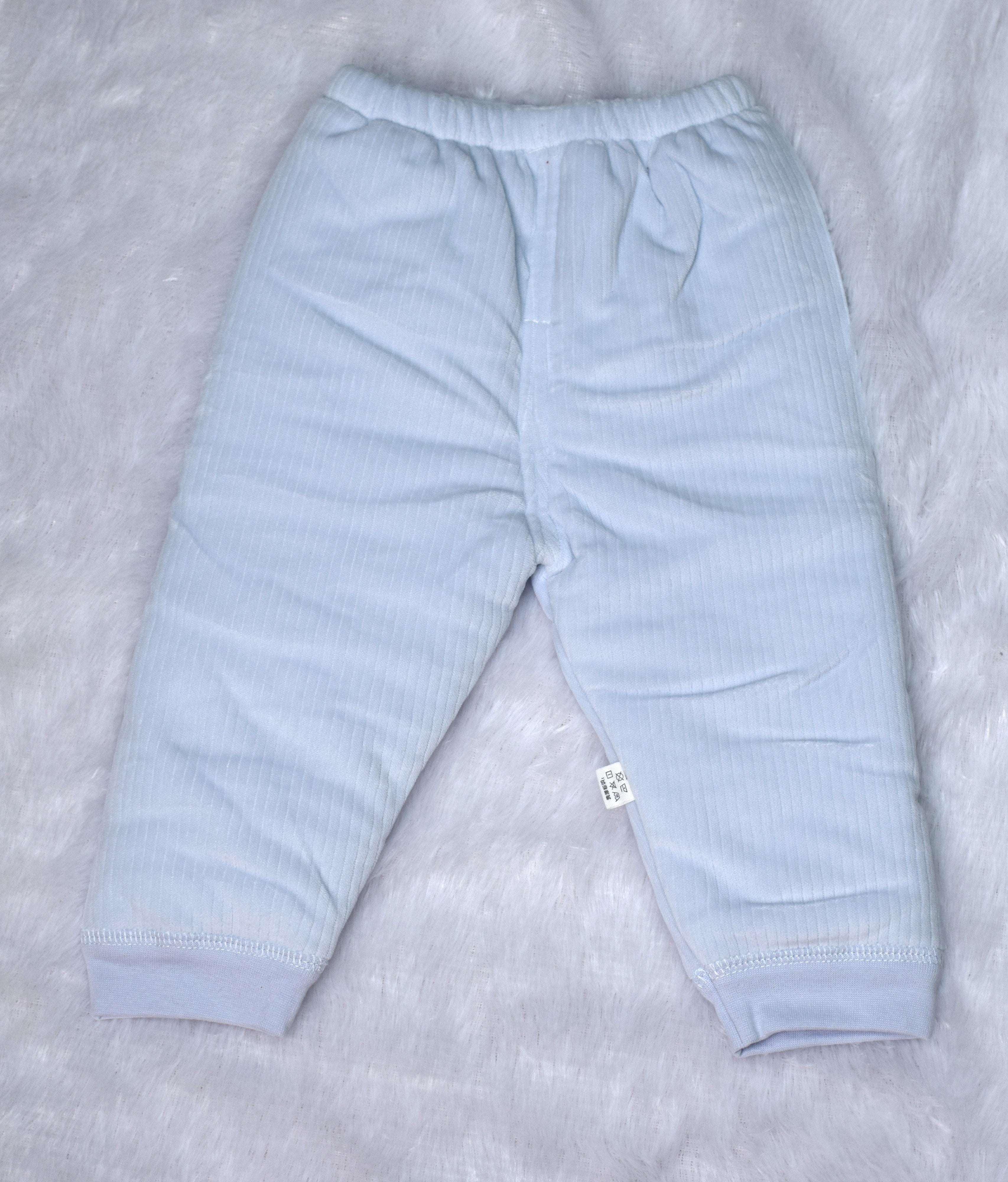 Light Blue Corduroy Baby Sweater Set