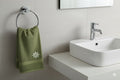 Embroidered Olive Green Turkish Hand Towel 16x22 Inch - Main Product Image - Embroidered - Nushio