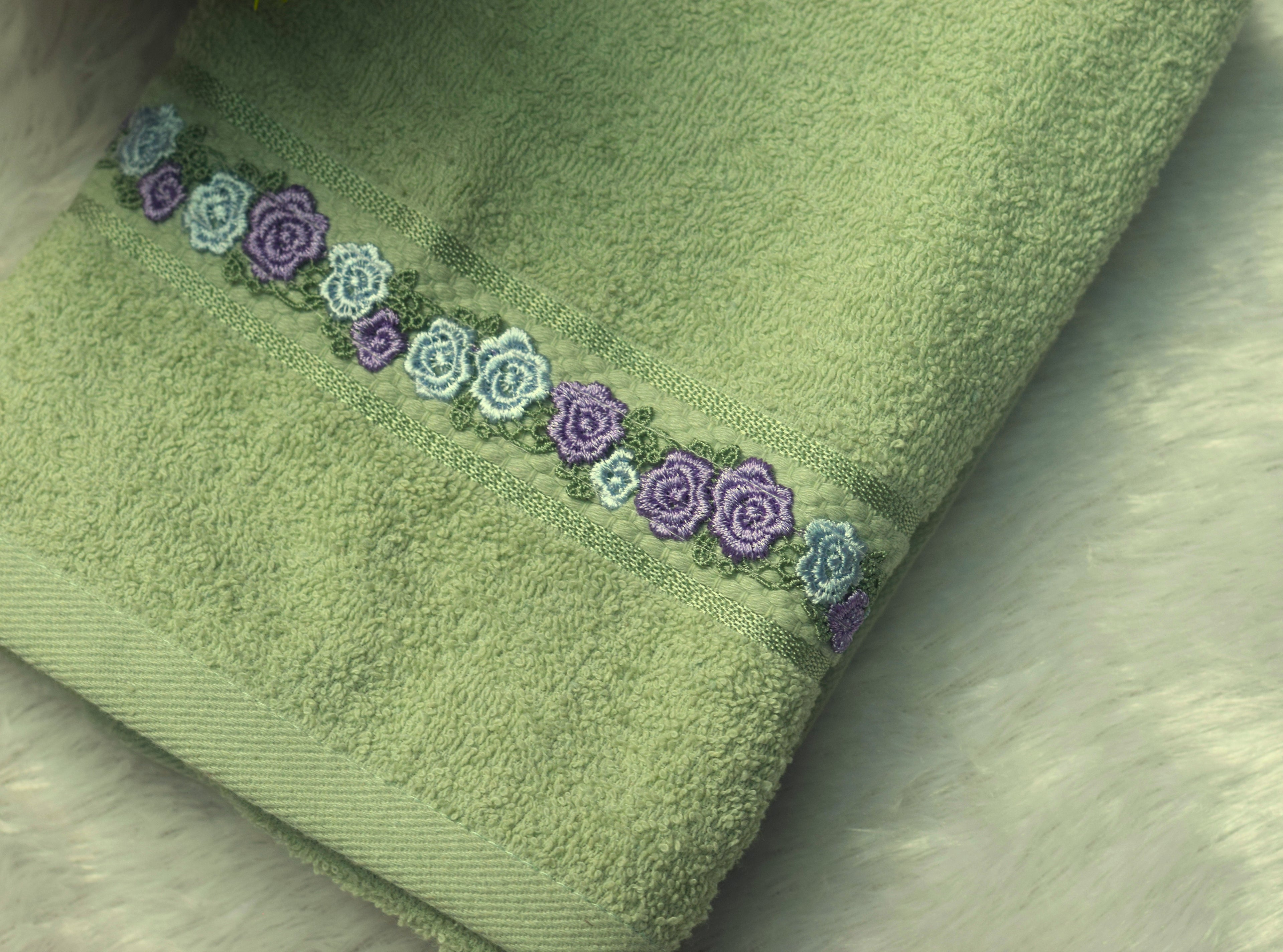 Premium Embroidered Turkish Hand Towel –19*38inch Soft Cotton