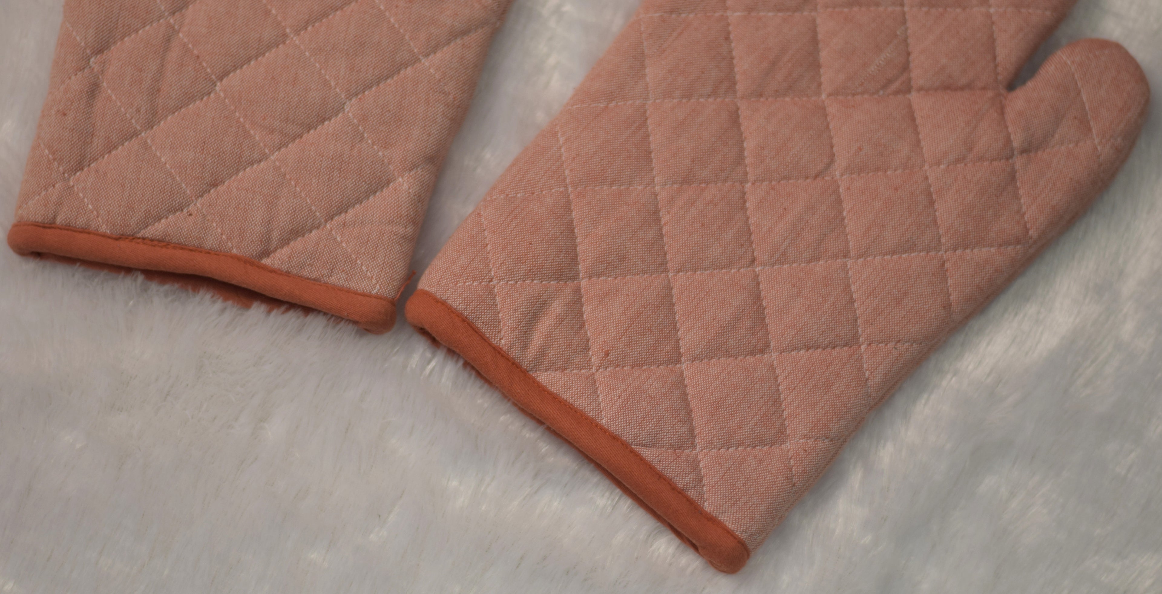 Premium Quilted Cotton Oven Gloves – Heat Resistant Kitchen Mitts (Set of 2