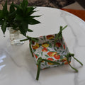 Floral Printed Fabric Bread Basket with Tie-Up Corners - Main Product Image - Floral Printed - Nushio