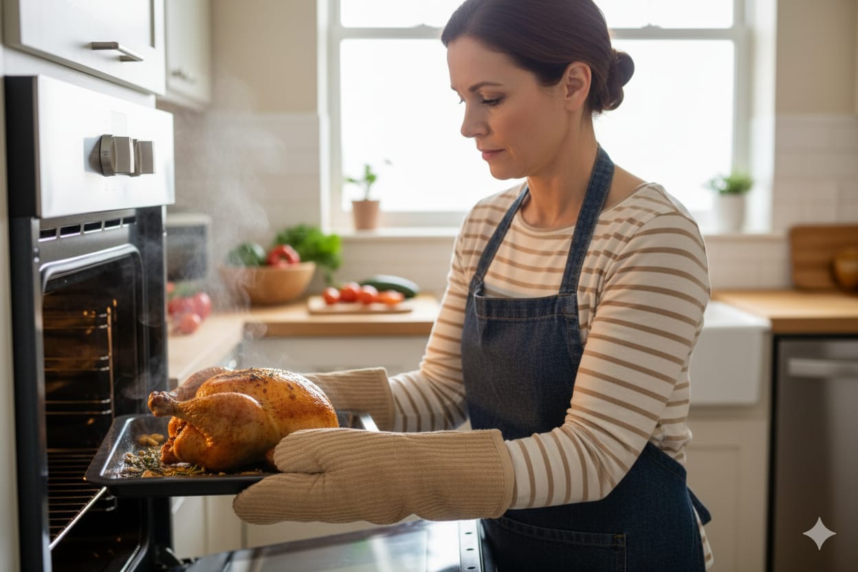 Beige Cotton Quilted Oven Gloves - Kitchen Mitts (Set of 2) - Main Product Image - Cotton - Nushio