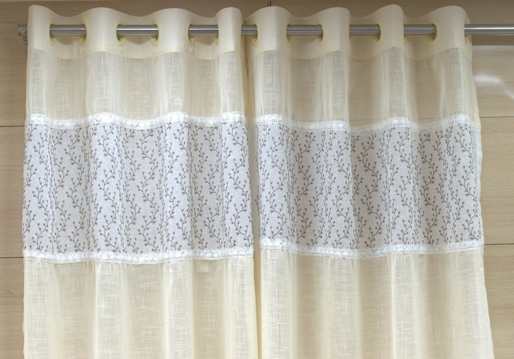 Semi Linen Door Curtain 4×7 ft