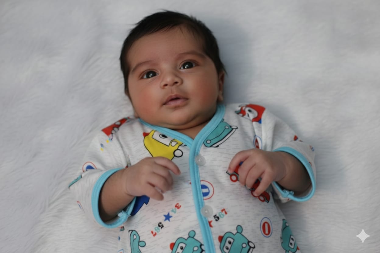 Cute Car Print Baby Jhabla - Cotton Wear for 3 to 6 Months - Main Product Image - Cotton - Nushio