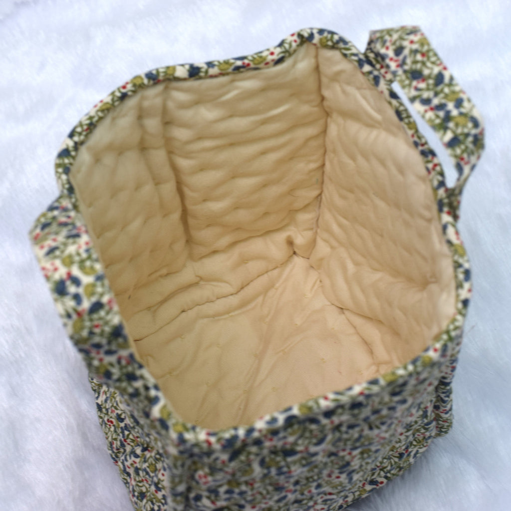 Handmade Quilted Fabric Storage Basket - Main Product Image - Nushio