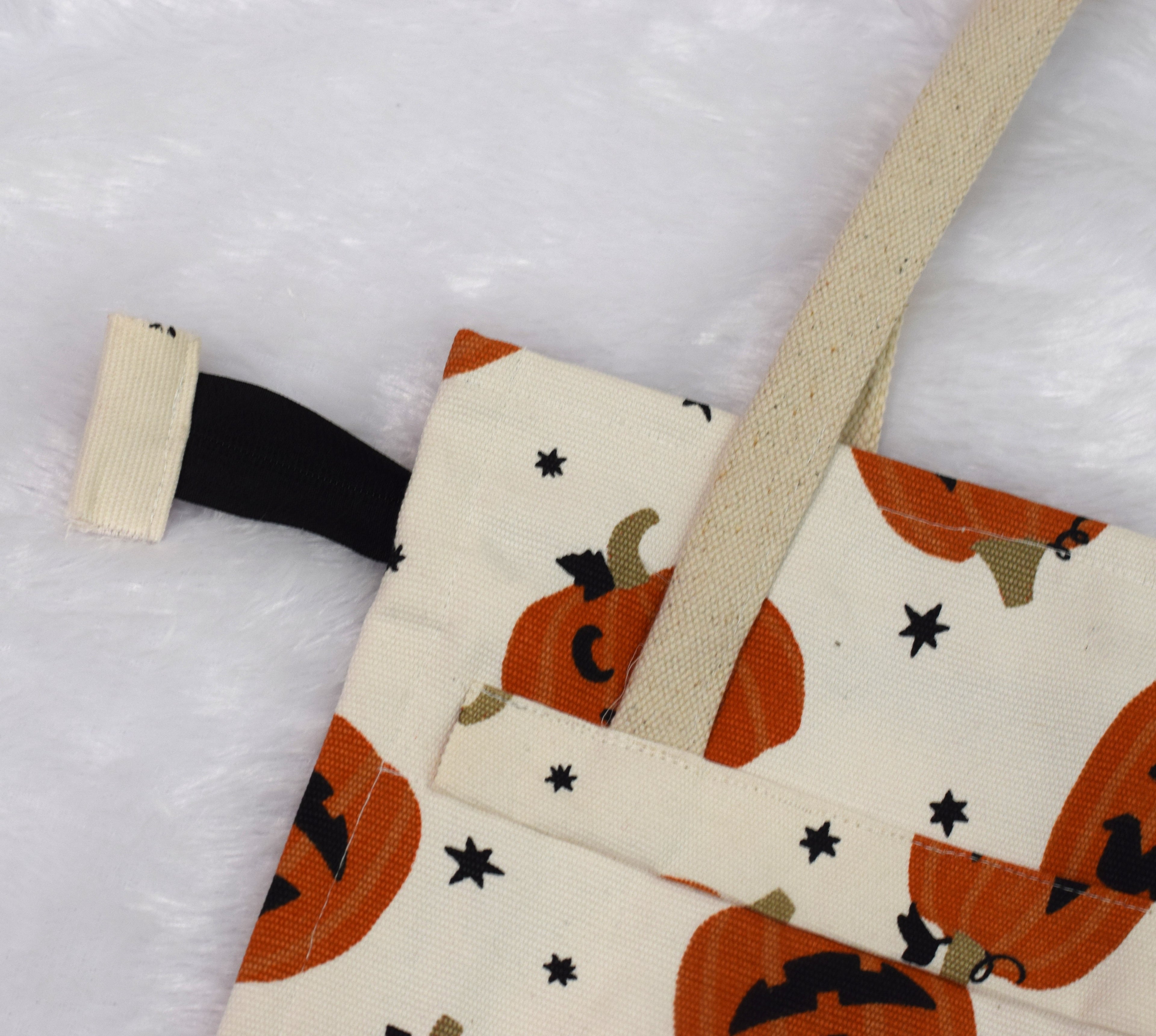 Halloween Pumpkin Printed Canvas Tote Bag
