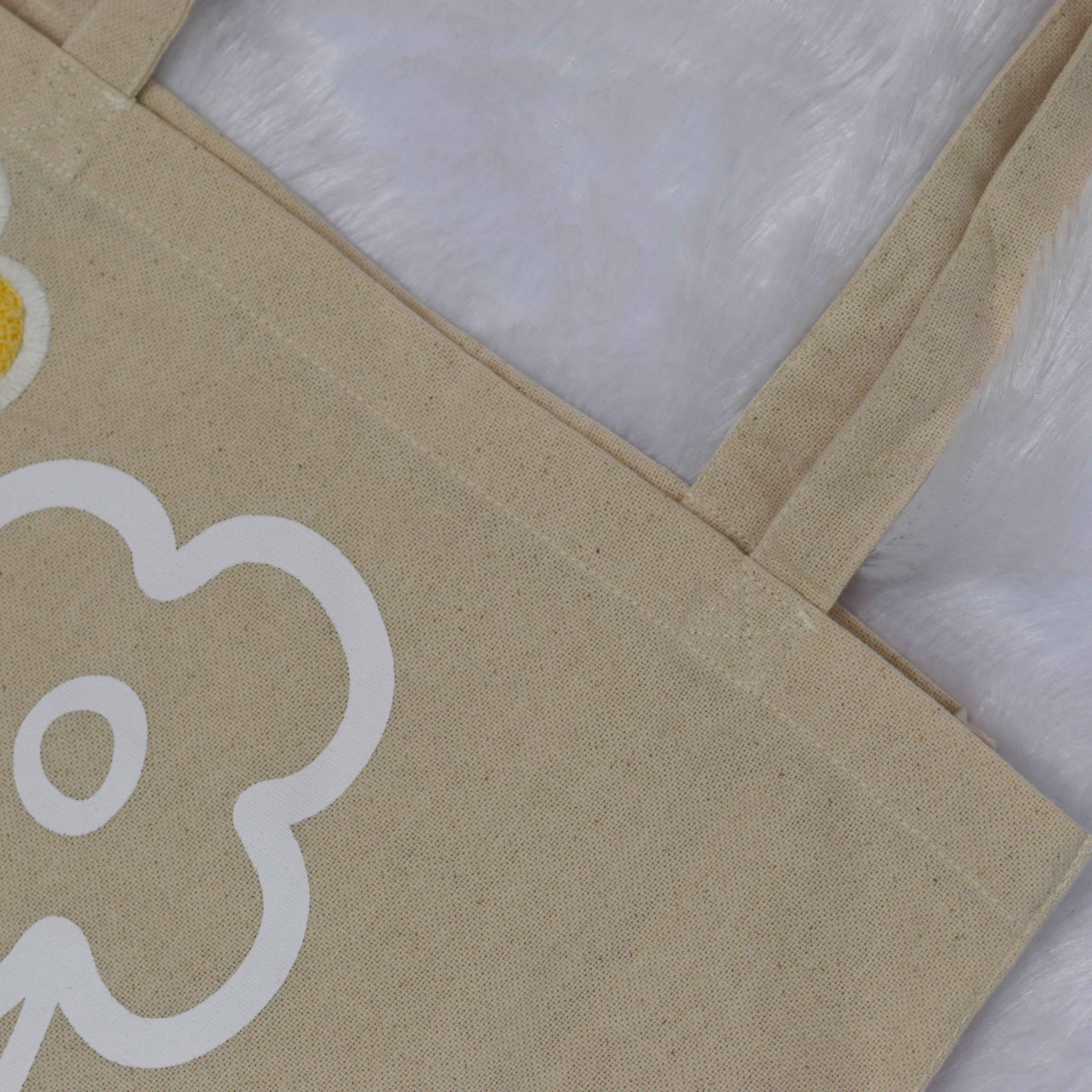 Winnie the Pooh Cotton Tote Bag – Cute Floral Print Eco-Friendly Shopping Bag