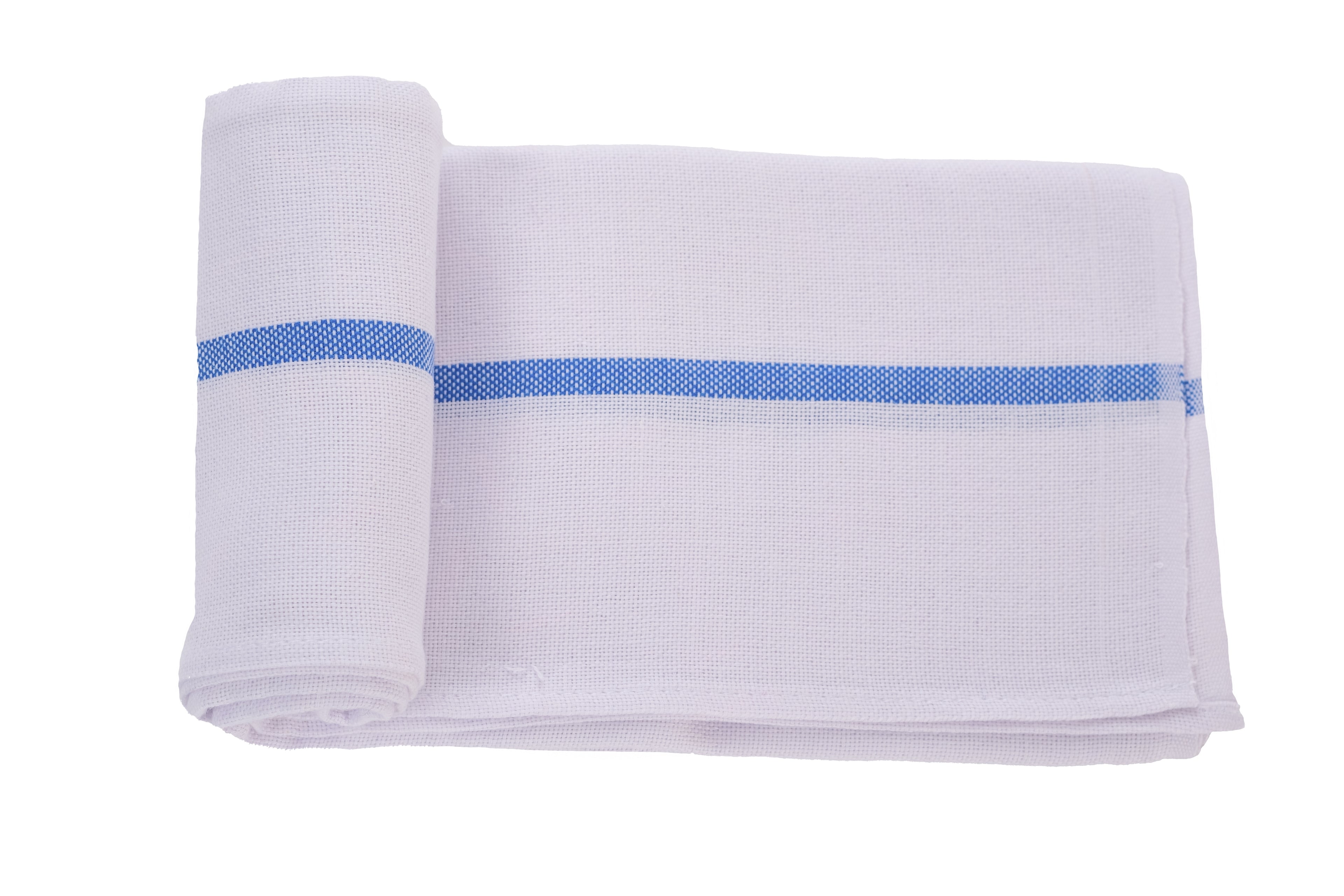 Premium Cotton Thorthu Towel Set – Pack of 5 |  Traditional Kerala Bath Towel with Color Borders - View 3 - Cotton - Nushio