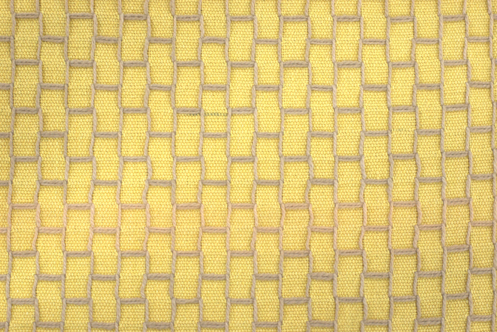 Yellow Geometric Textured Table Runner – 185 x 35 cm