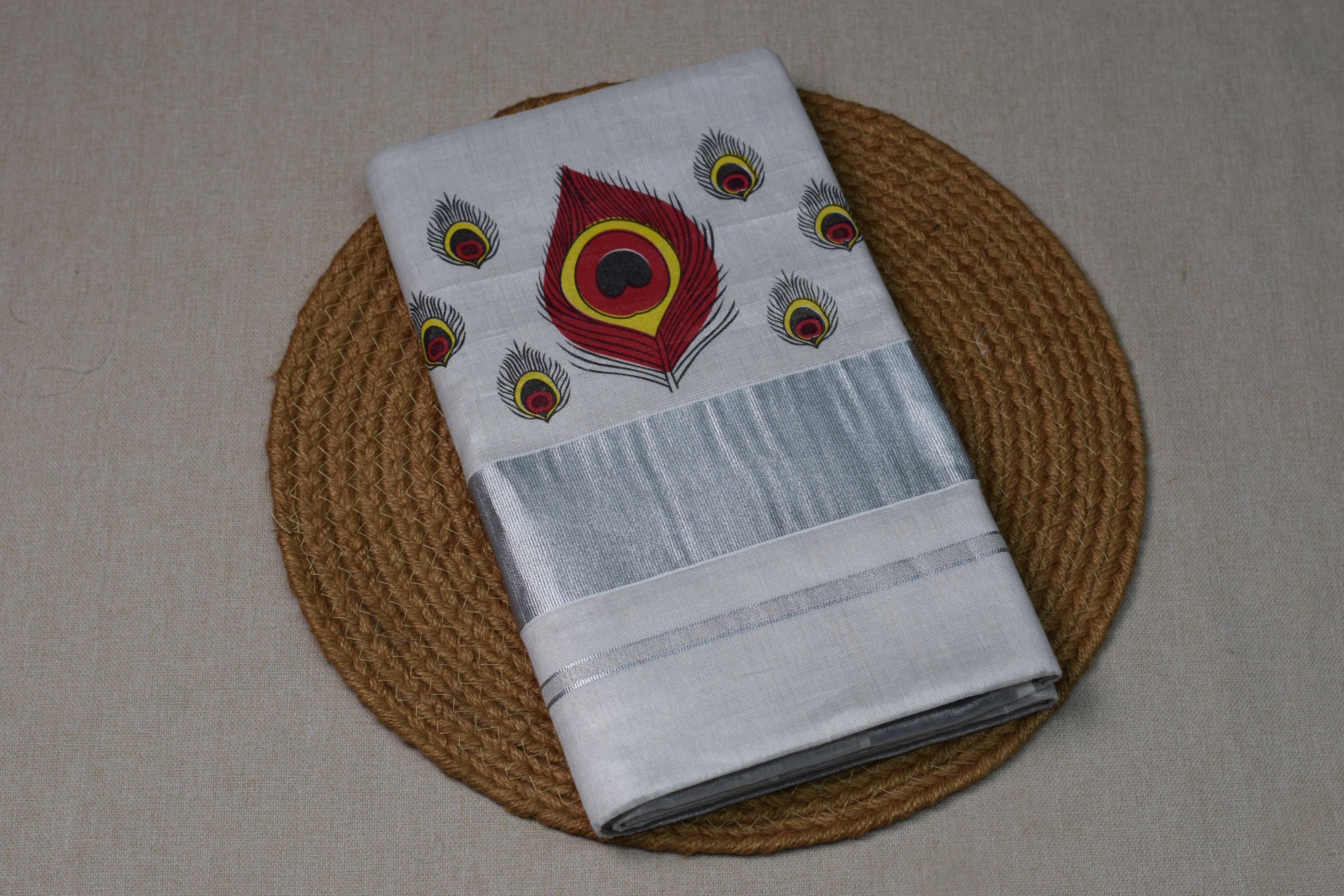 Kerala Kasavu Set Saree - Main Product Image - Nushio