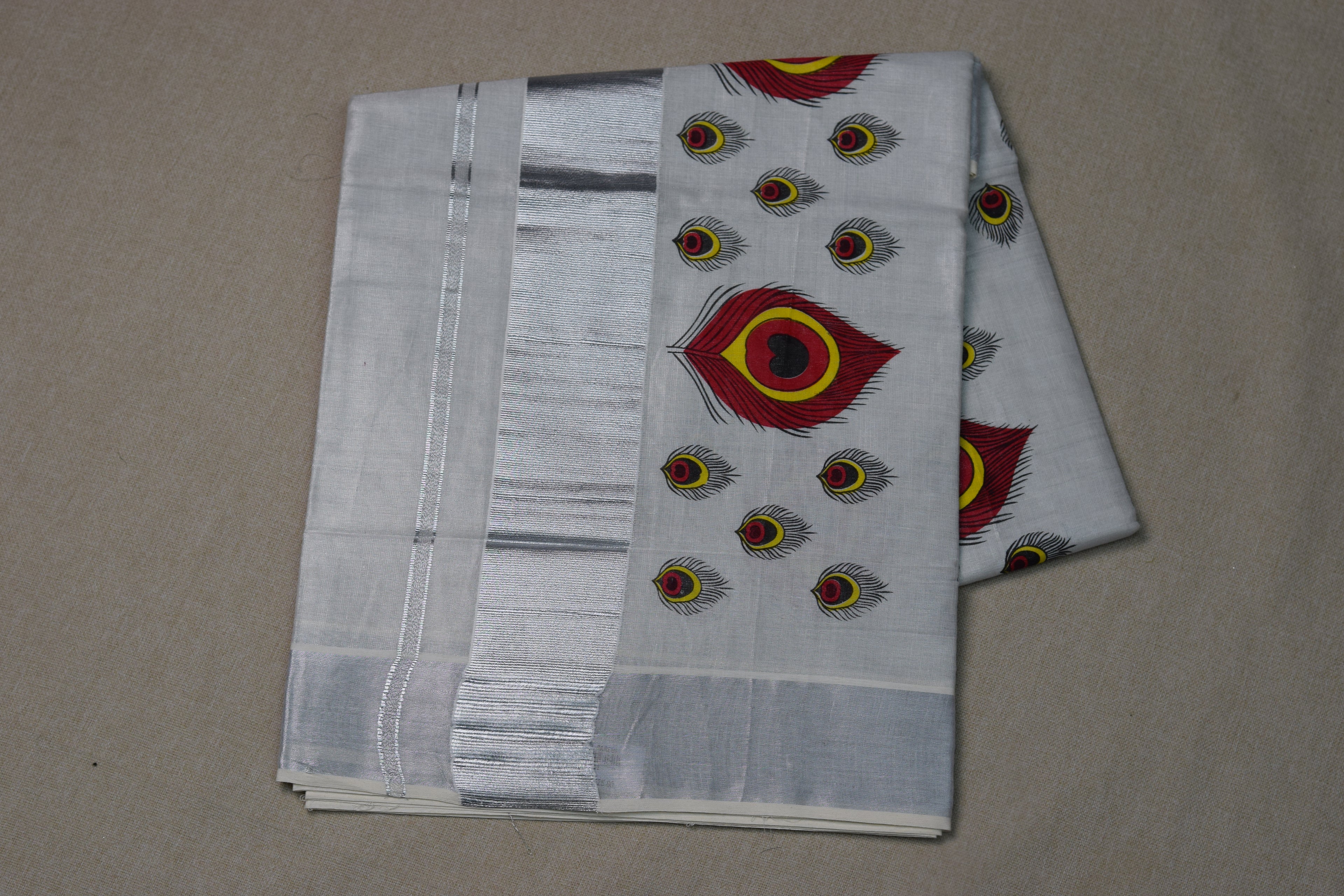 Kerala Kasavu Set Saree - View 2 - Nushio