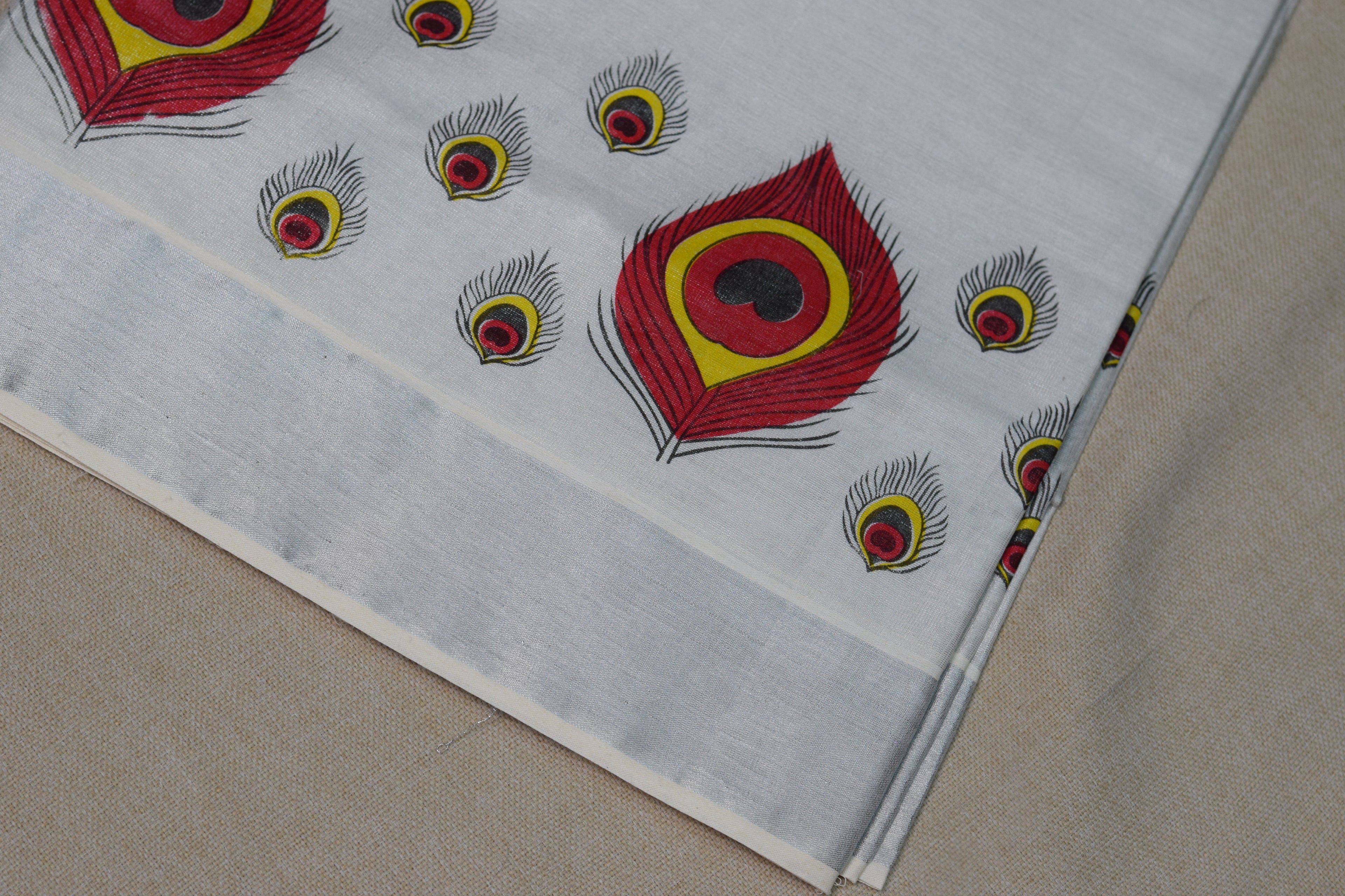 Kerala Kasavu Set Saree - View 3 - Nushio