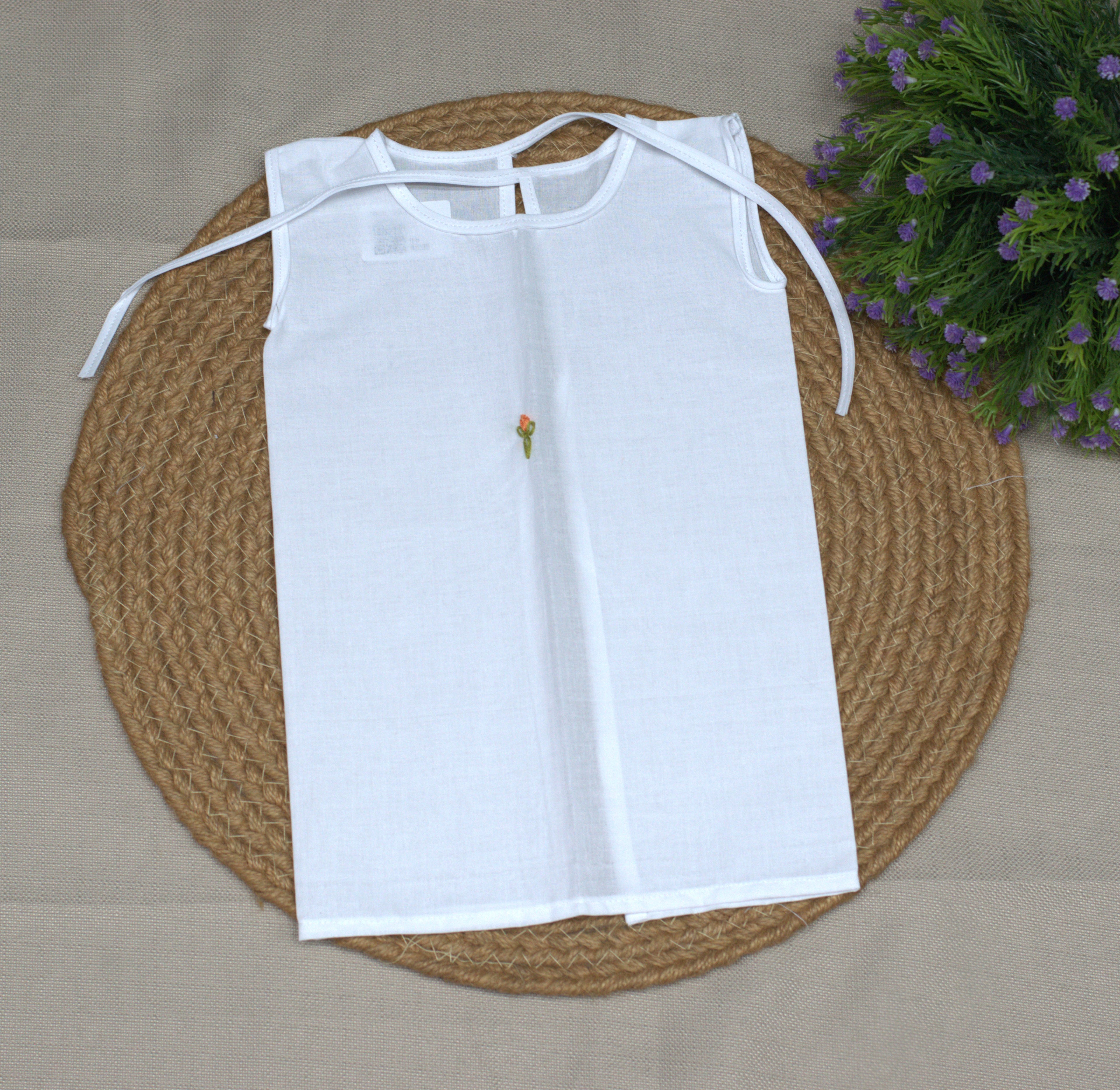 Kettuduppu 6 Traditional Baby Vest Set – Soft White Cotton Sleeveless Innerwear