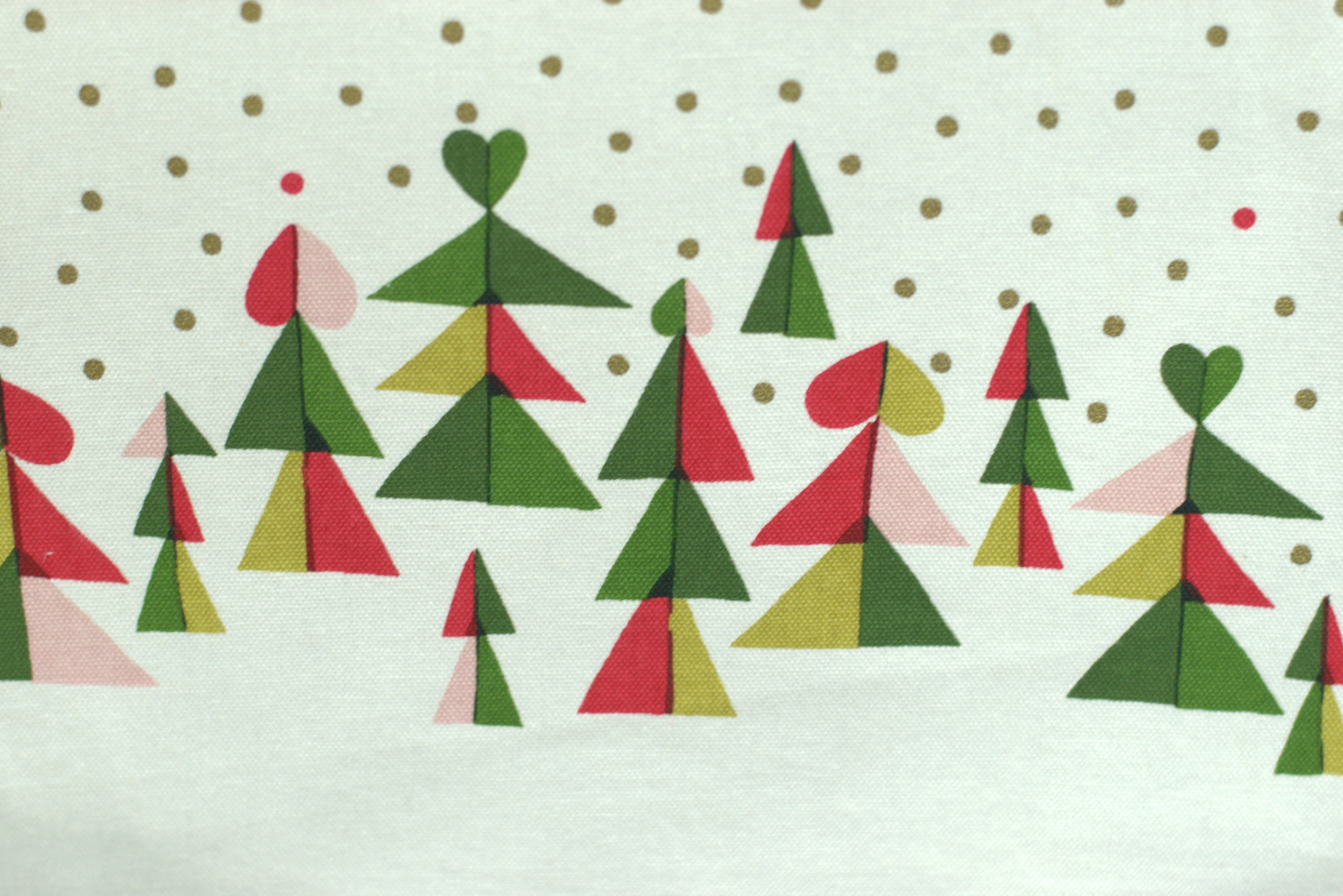 Festive Geometric Tree Print Table Runner - 185 × 40 cm