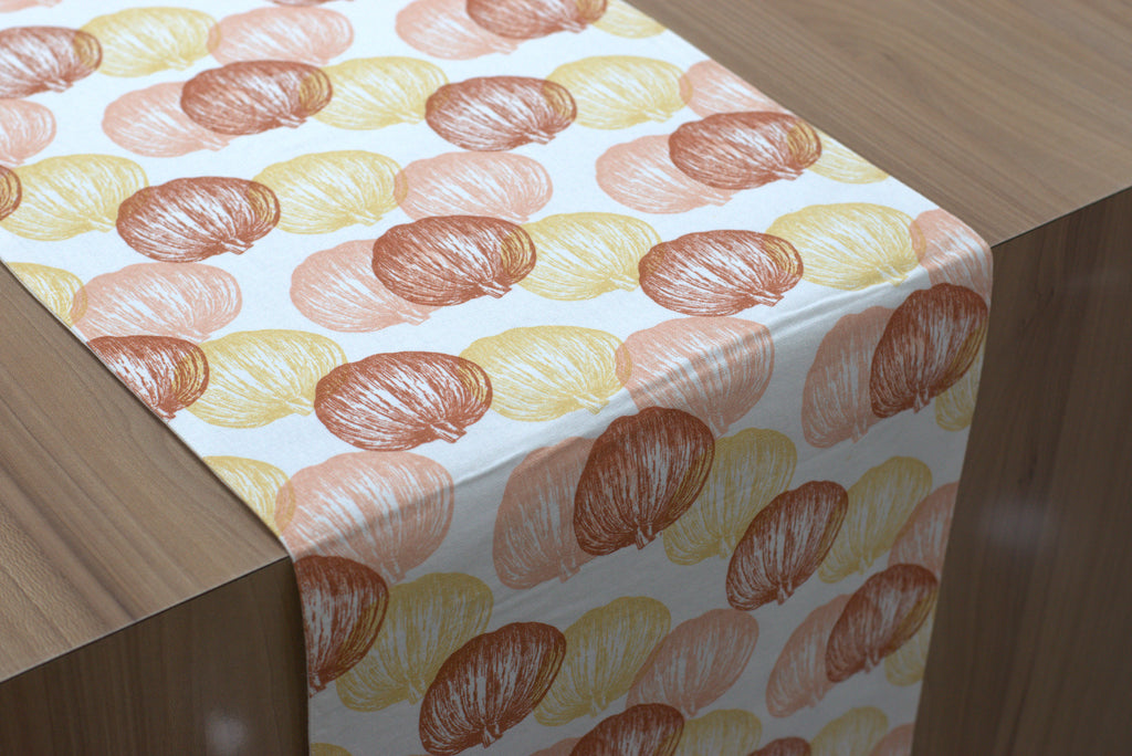 Warm Leaf Print Table Runner – 175 x 35 cm