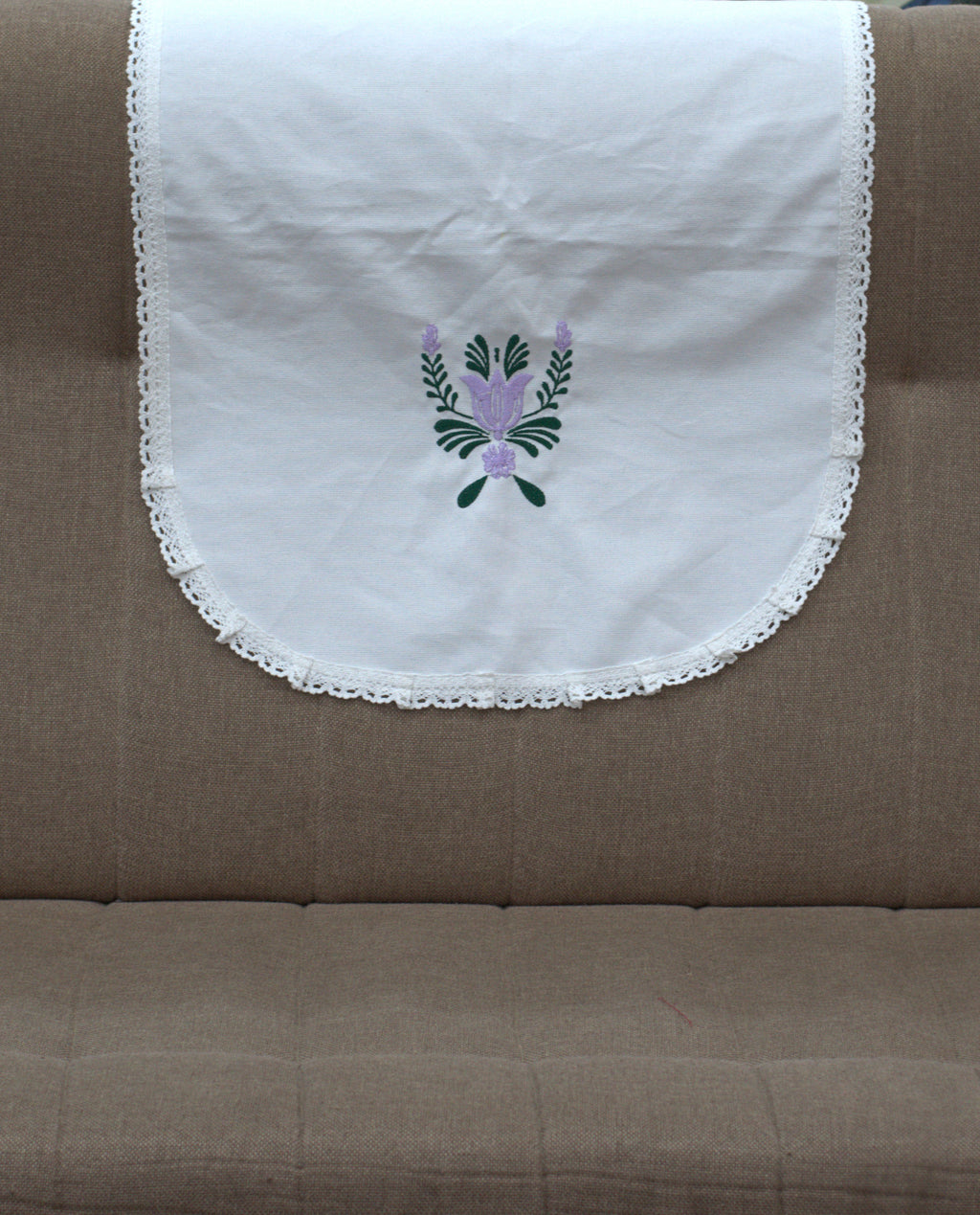 Embroidered Chair Back Cover Set - View 3 - Embroidered - Nushio