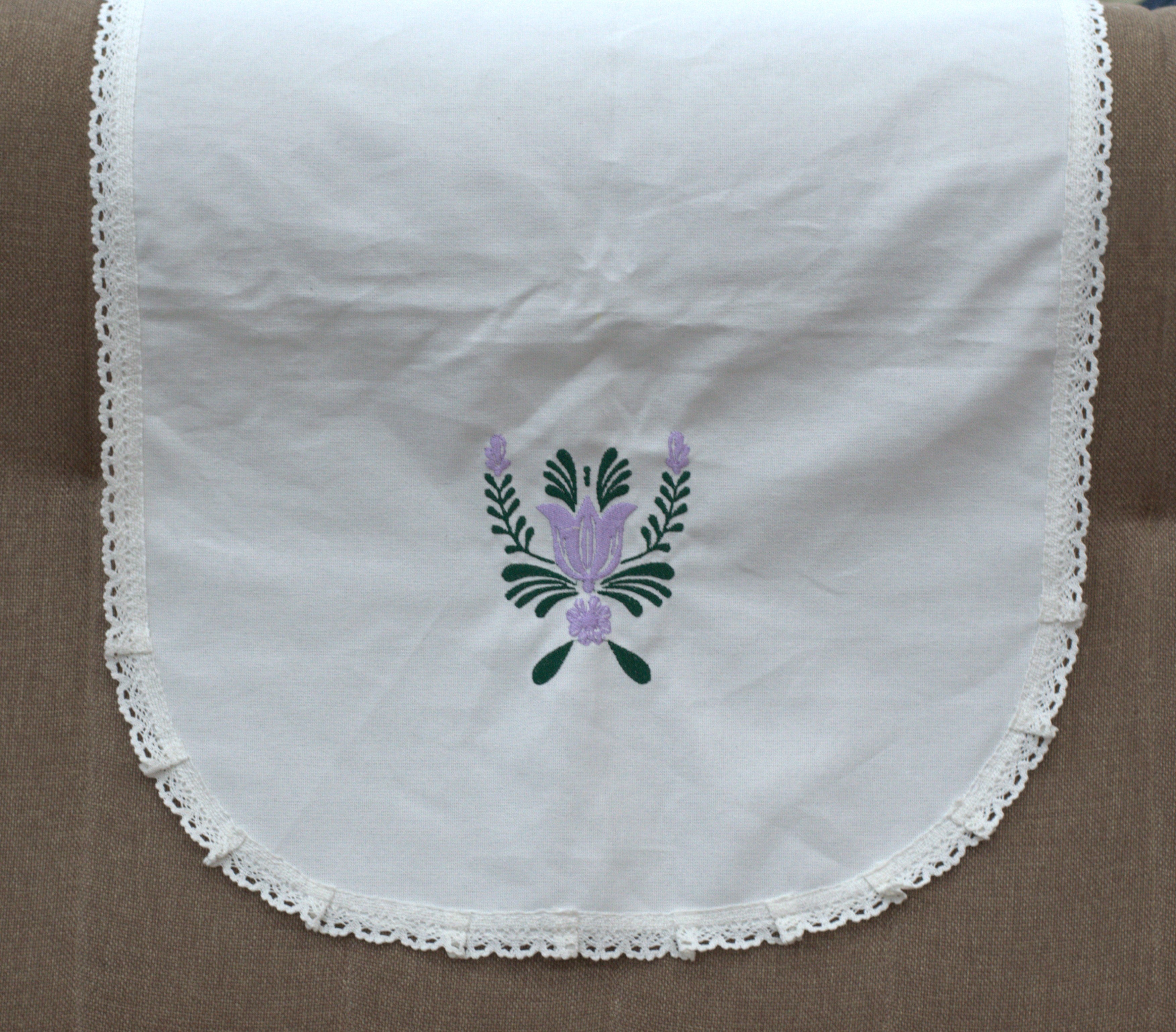 Embroidered Chair Back Cover Set - View 2 - Embroidered - Nushio