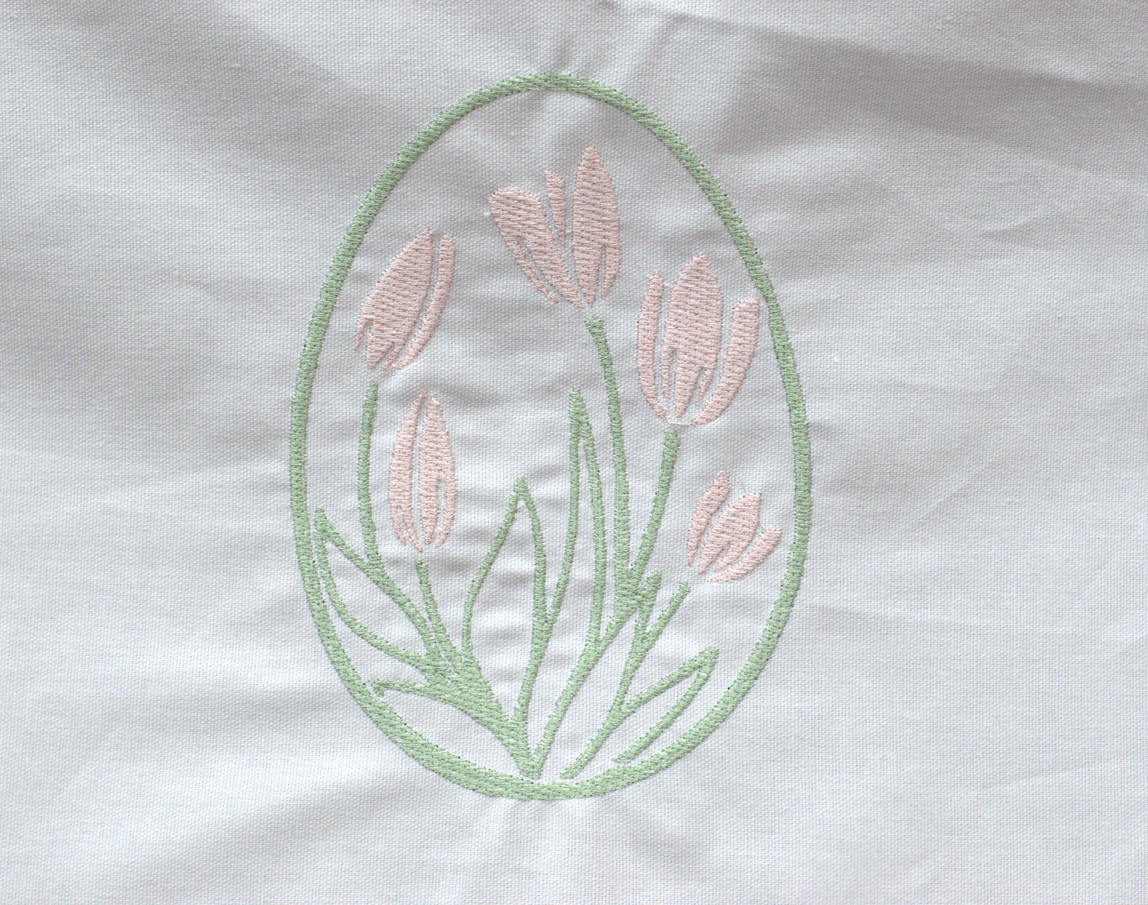 Embroidered Floral Chair Back Cover Set