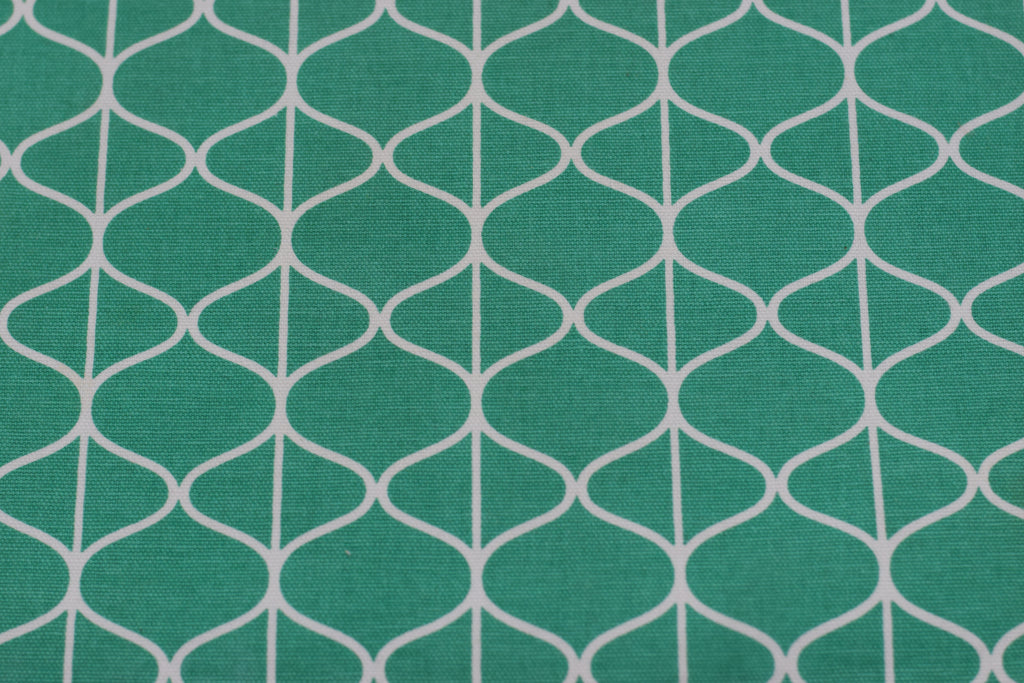 Teal Geometric Printed Table Runner – 185 x 30 cm