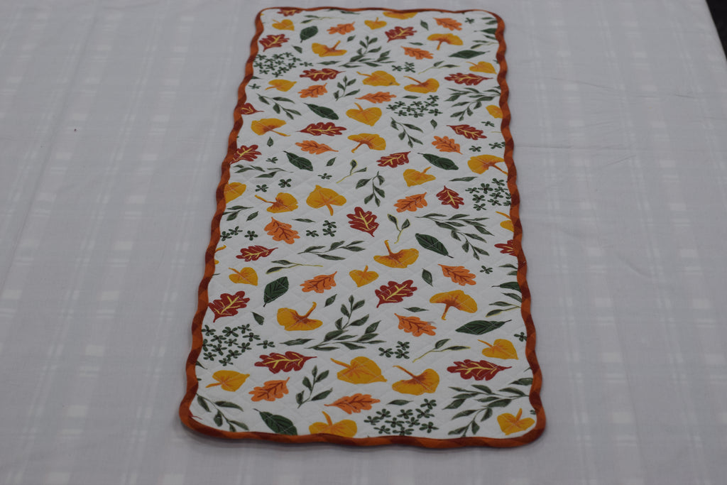 Autumn Leaf Printed Table Runner - 90 x 30 cm Dining Runner - View 3 - Printed - Nushio