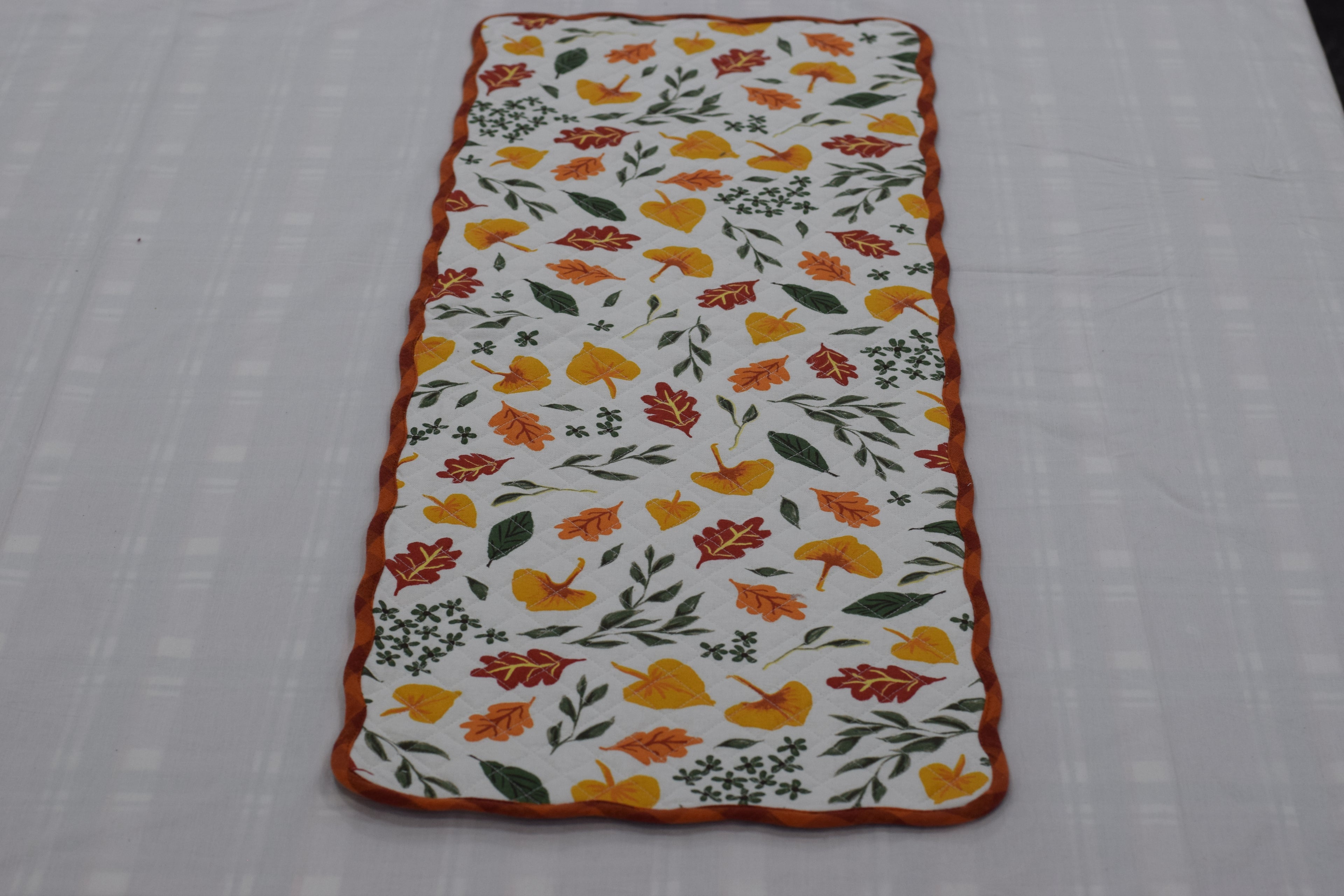 Autumn Leaf Printed Table Runner - 90 x 30 cm Dining Runner - View 3 - Printed - Nushio