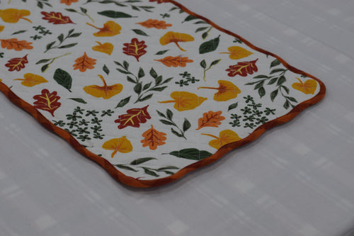 Autumn Leaf Printed Table Runner - 90 x 30 cm Dining Runner - View 2 - Printed - Nushio
