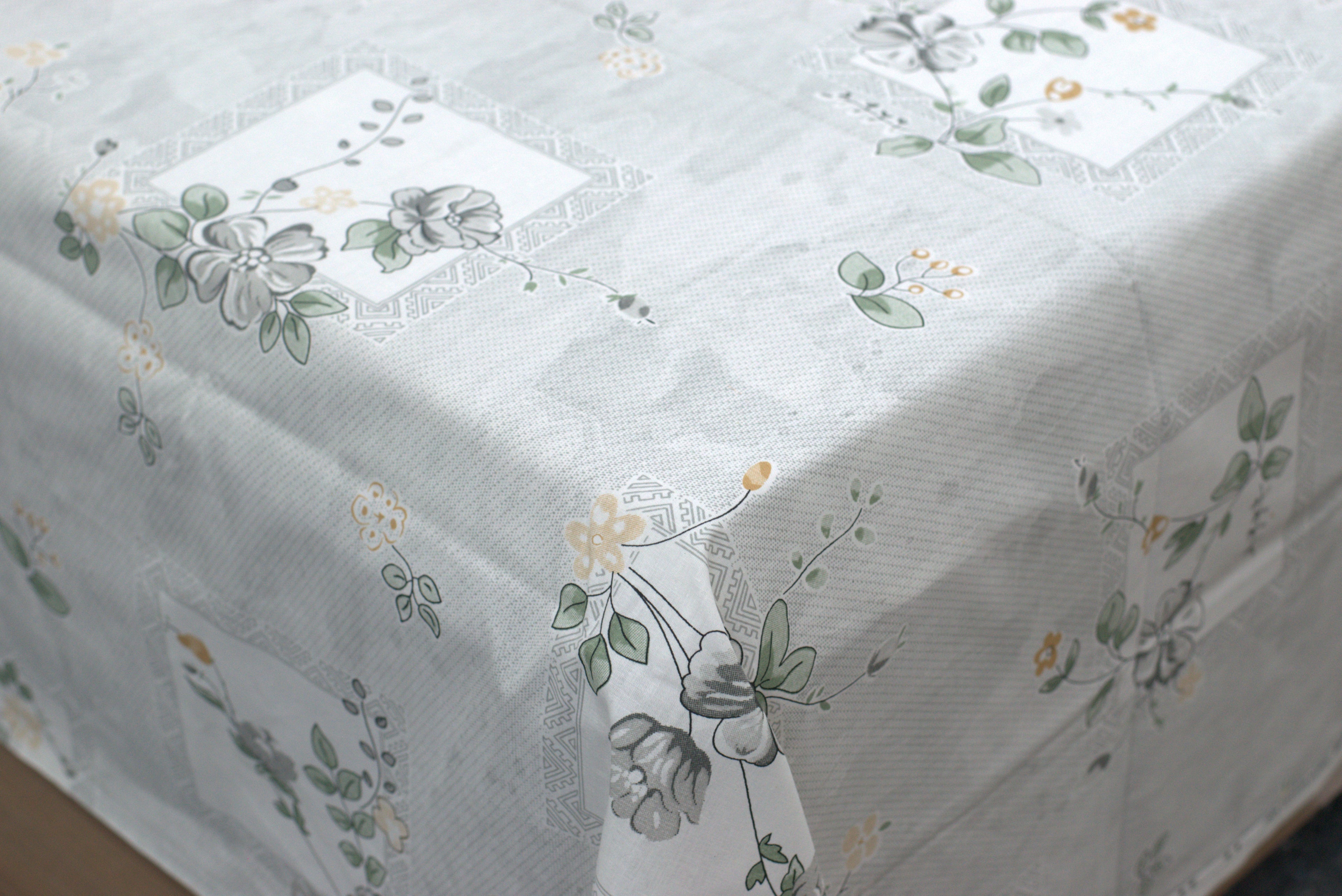 The Minimalist: Sage Blossom Floral Queen Bed Sheet Set - 3 Piece