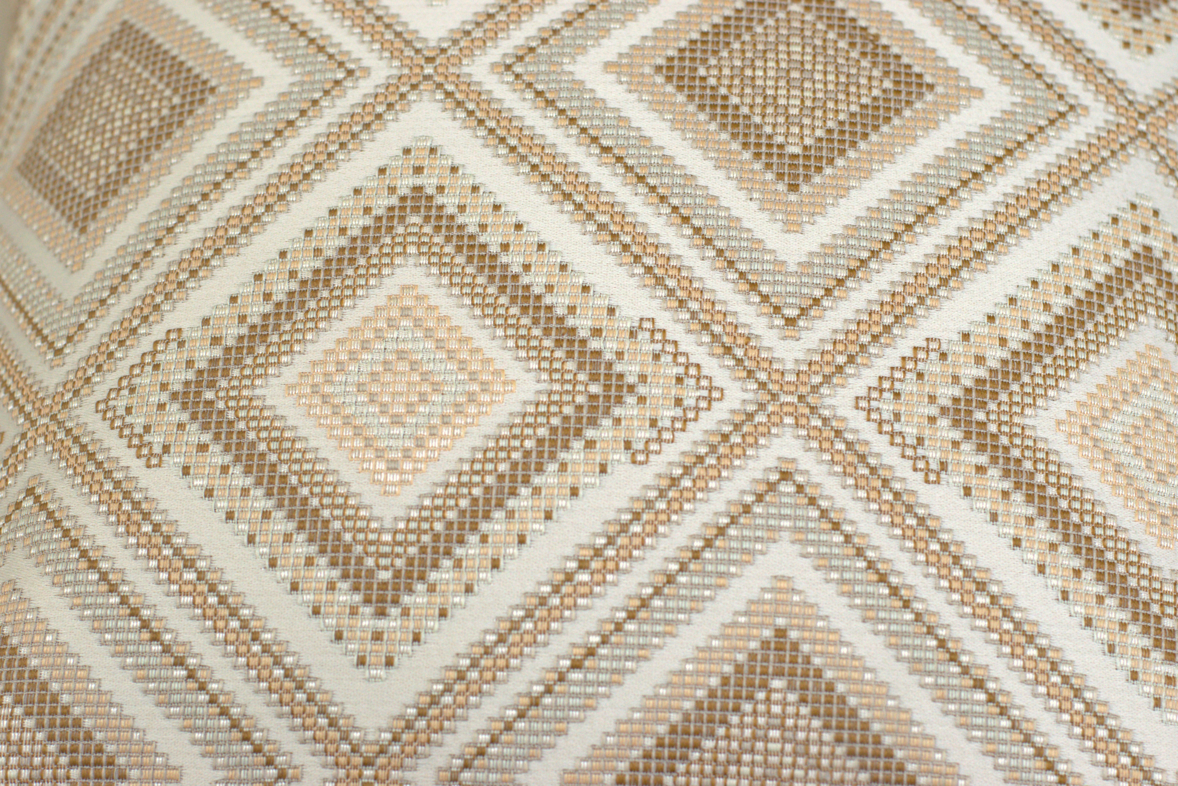 Beige Geometric Diamond Cushion Cover Set - 16x16 Inches - View 3 - Nushio