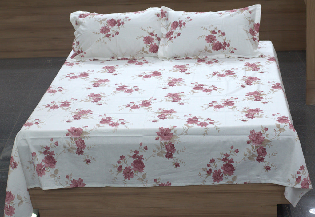 Floral Queen Size Bed Sheet Set