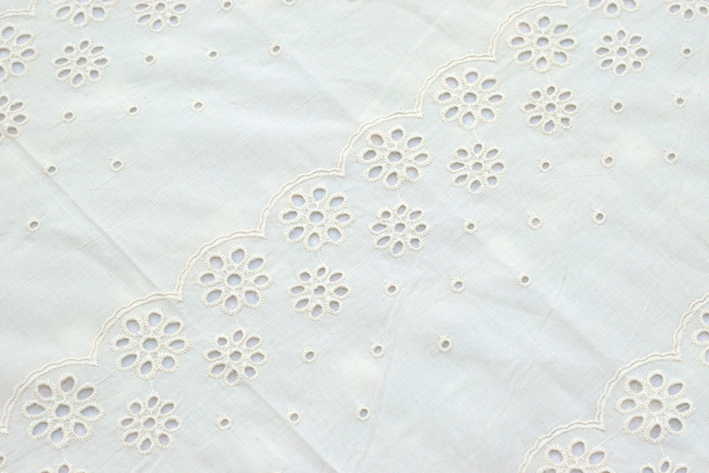 cream Cutwork King Size Bedspread Set with Pillow Covers - View 3 - Nushio