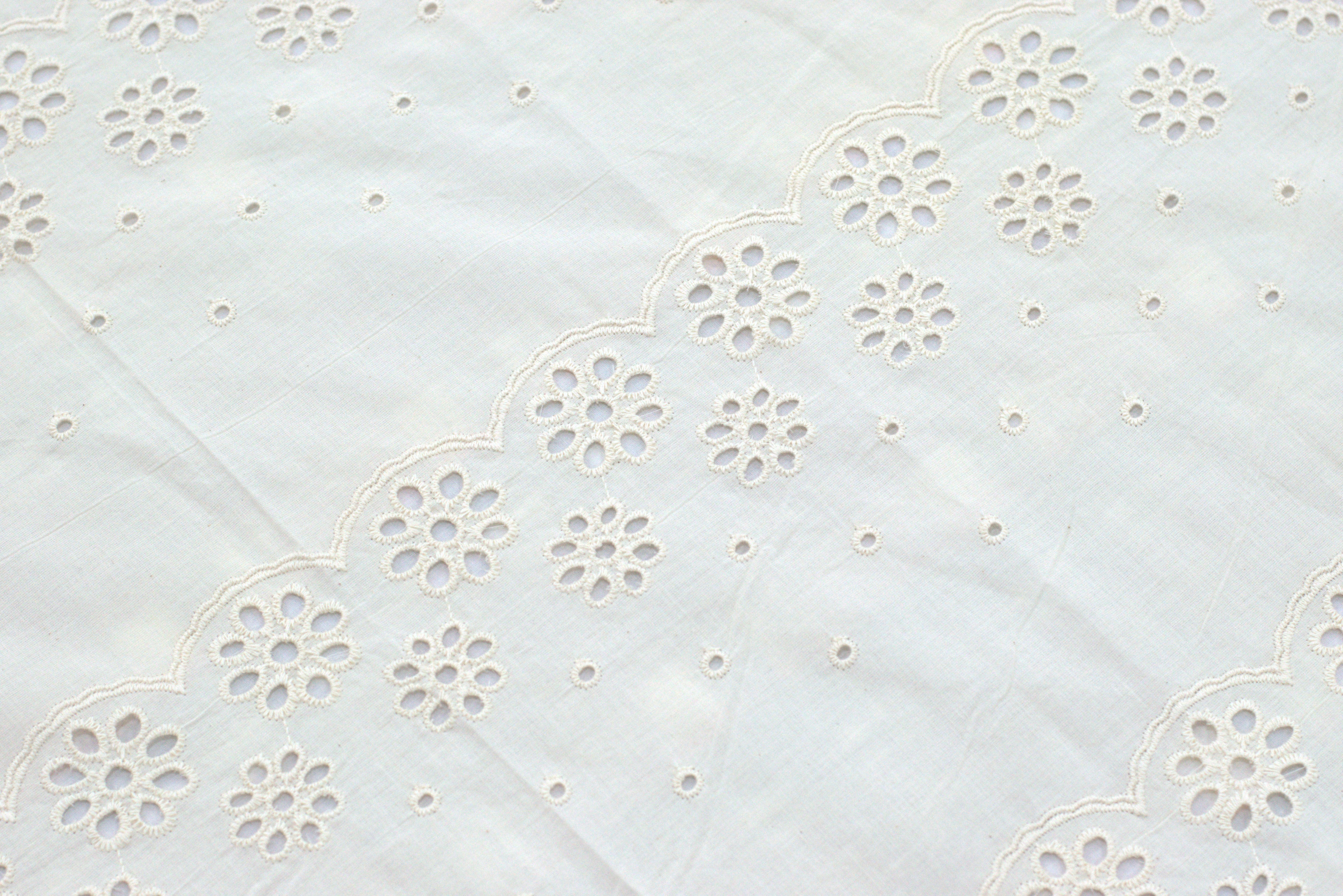 cream Cutwork King Size Bedspread Set with Pillow Covers - View 3 - Nushio