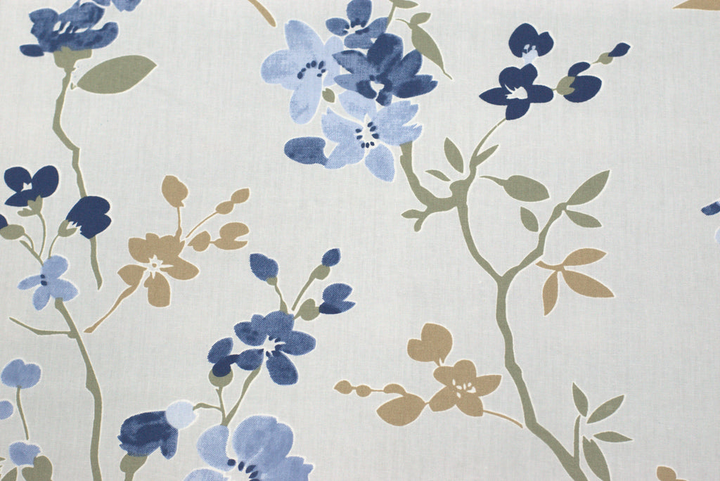 Blue Floral Queen Size Bedsheet with 2 Pillow Covers - View 3 - Floral - Nushio