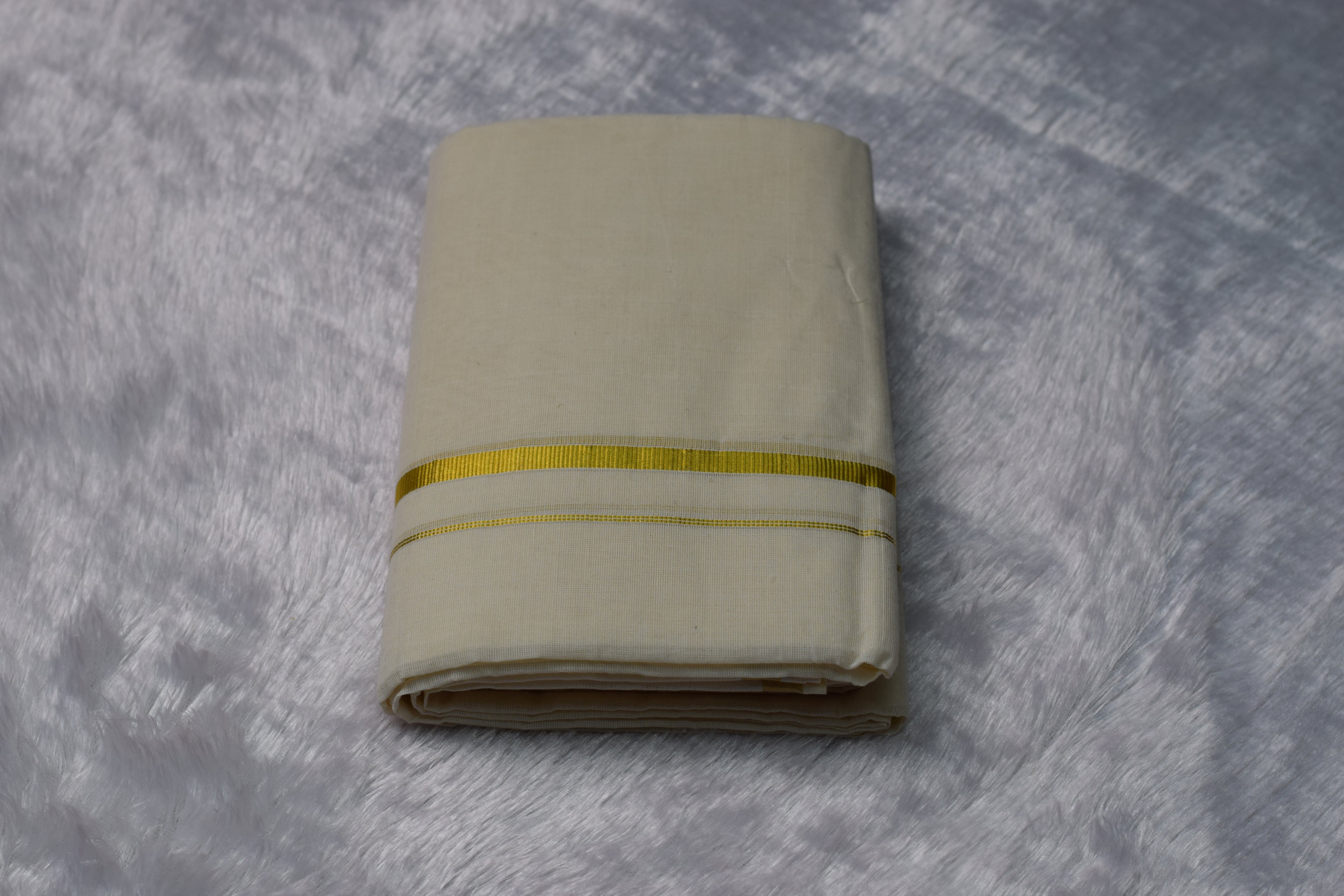 Off-White Kerala set mundu with Golden Border