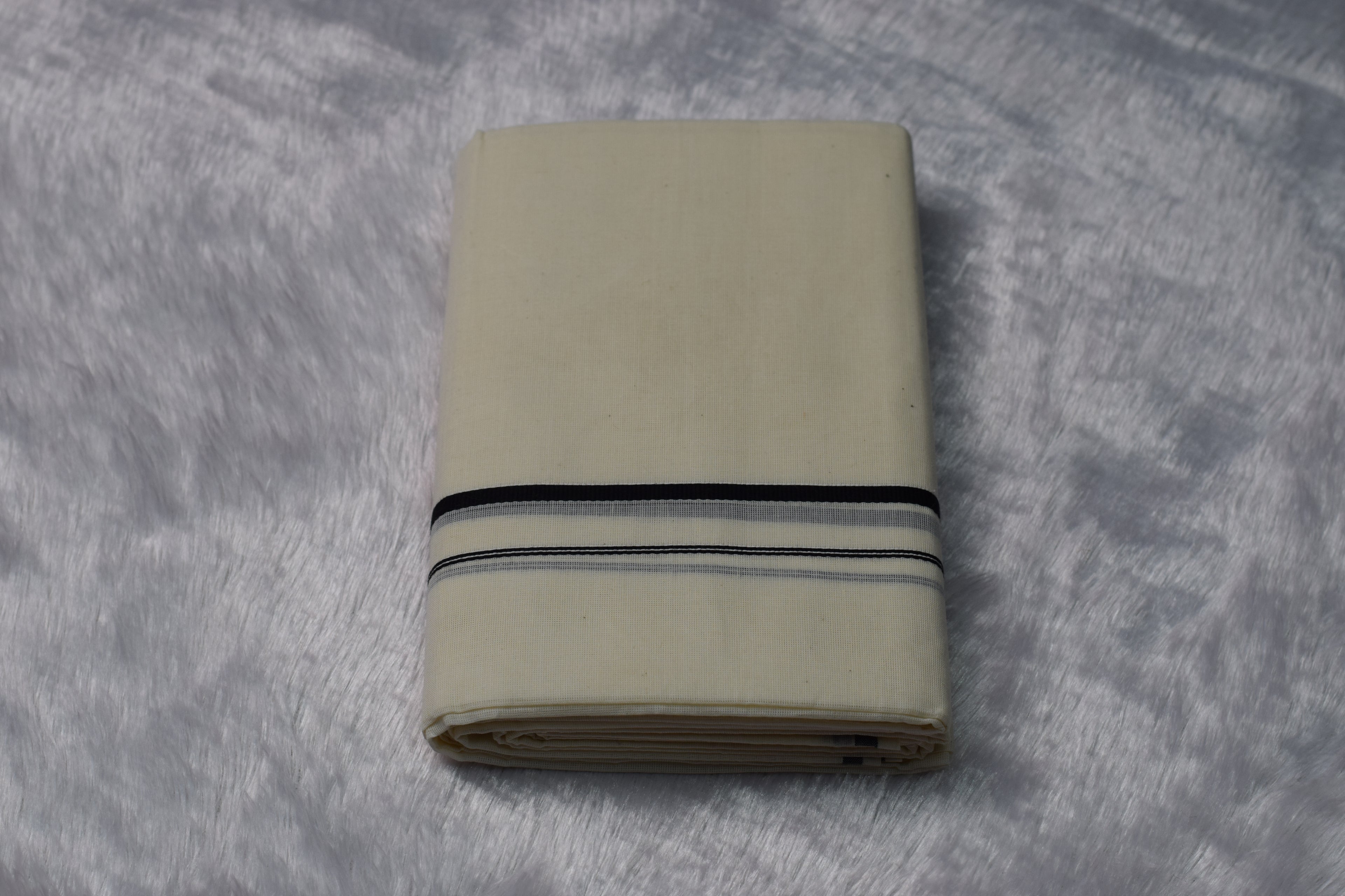 Kerala Cotton set mundu with Black Border