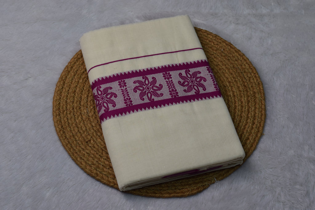 Kerala Cotton Set Saree - Main Product Image - Cotton - Nushio