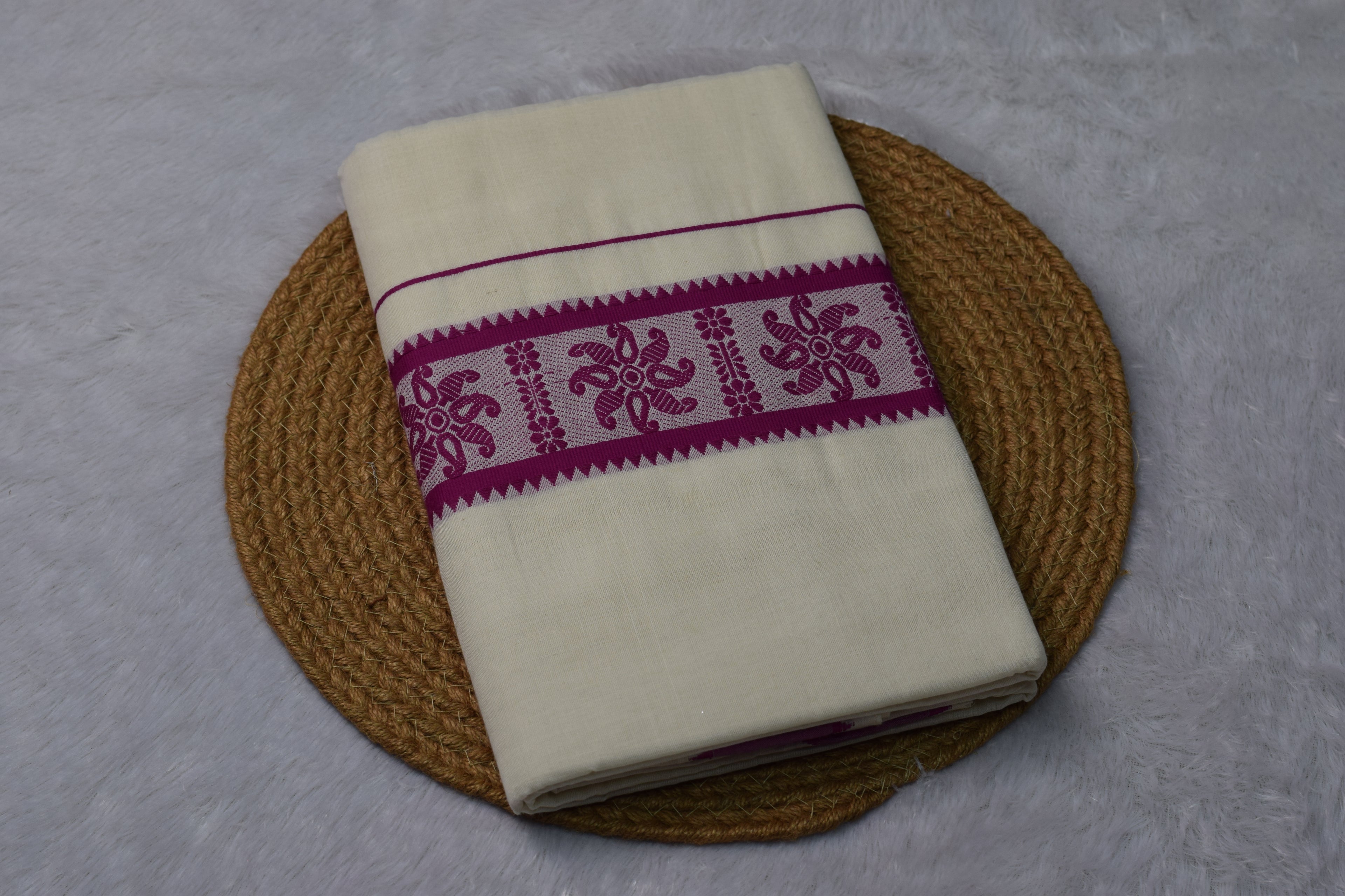Kerala Cotton Set Saree - Main Product Image - Cotton - Nushio