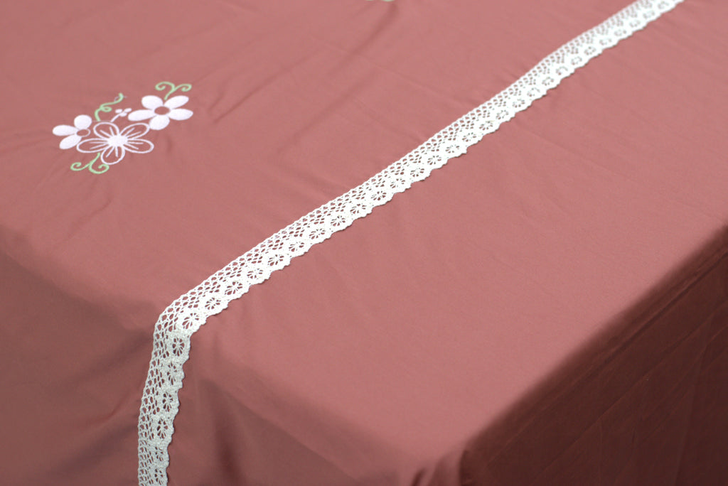 Embroidered King Size Bedspread Set with Pillow Covers