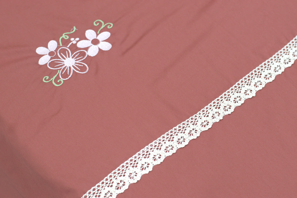 Embroidered King Size Bedspread Set with Pillow Covers - View 3 - Embroidered - Nushio