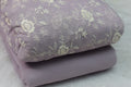 Lavender Crushed Georgette Fabric with Floral Embroidery - Dress - Main Product Image - Floral - Nushio