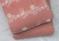 Peach Floral Embroidered Crushed Georgette Fabric – 44 Inches Width | Lightweight Designer Dress Material - Main Product Image - Floral Embroidered - Nushio