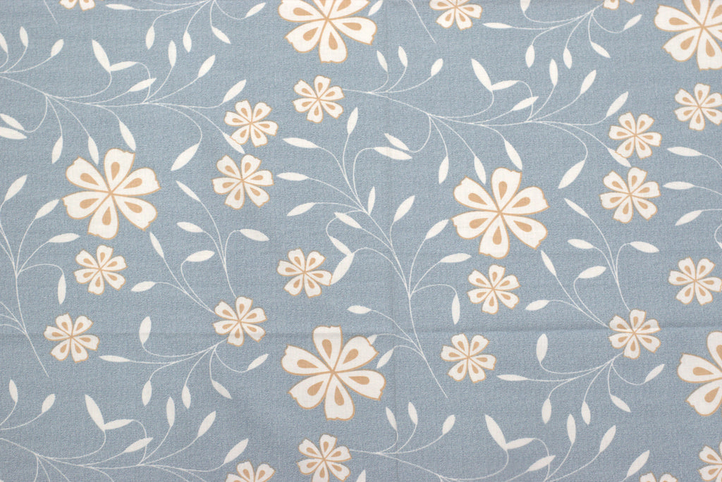 Queen Size Blue Floral Cotton Bedsheet with 2 Pillow Covers – Soft Breathable Printed Bed Sheet Set