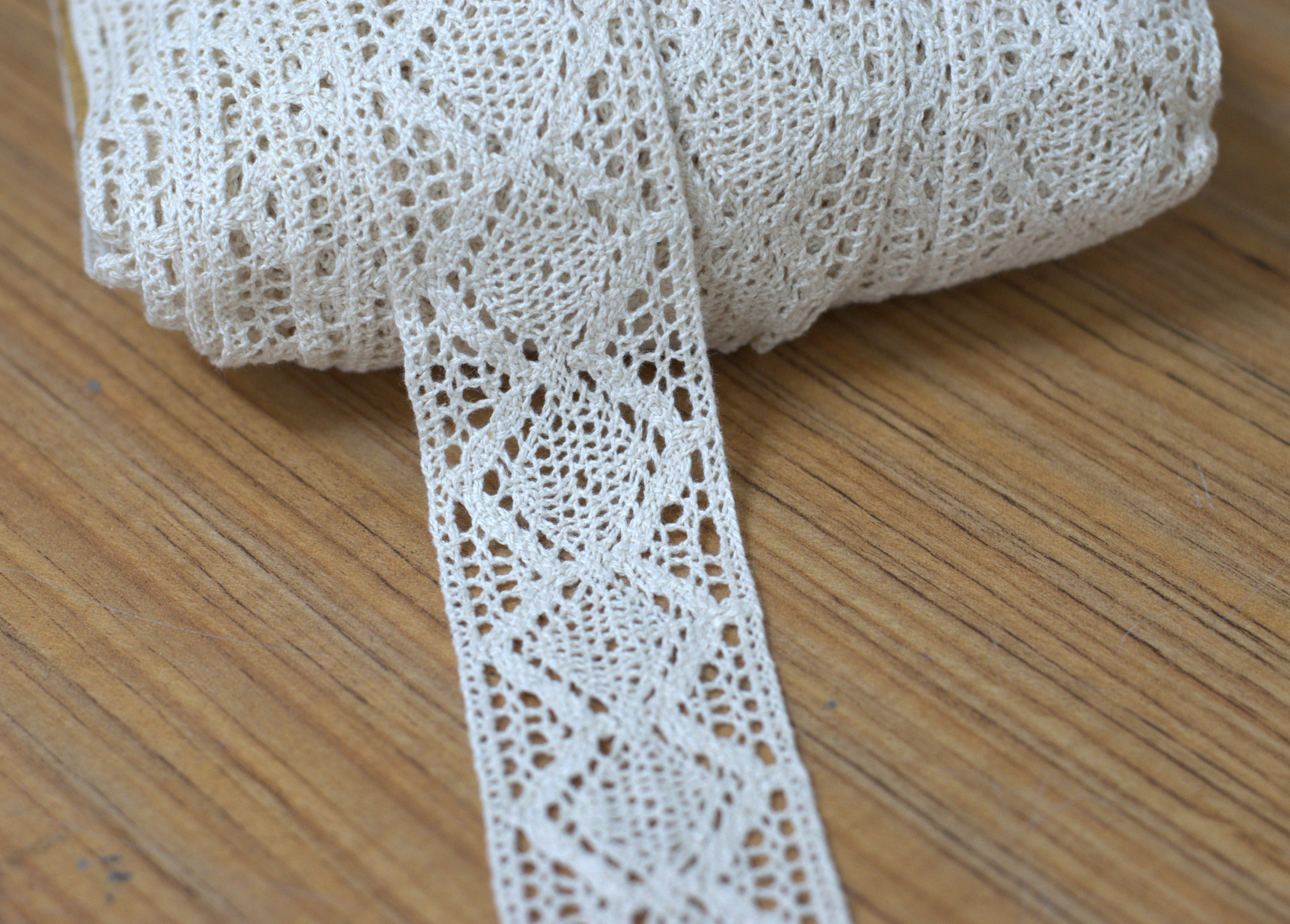 White Cotton Lace Trim - 2 Inch Width - 10M / 20M Roll