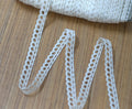 White/Beige Cotton Lace Trim - 1 cm Width - 10M / 20M Roll