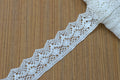 White/Beige Floral Lace Trim - 5 cm Width