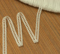 1cm Cotton Eyelet Ladder Lace Trim - White/Beige (10m/20m) - Main Product Image - Cotton - Nushio